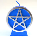 Blue Pentacle candle
