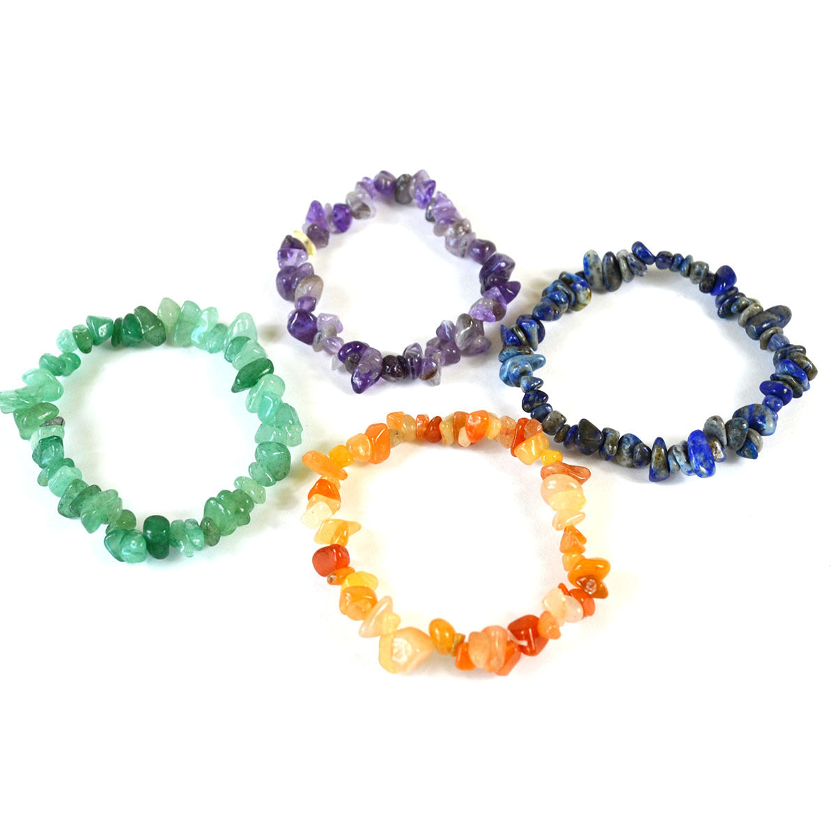 Chakra chip bracelet